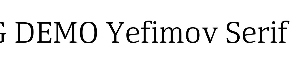  DEMO Yefimov Serif Light Regular