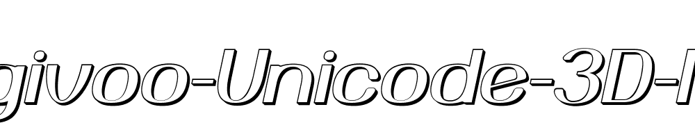 Yiggivoo-Unicode-3D-Italic