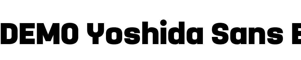  DEMO Yoshida Sans Black Regular