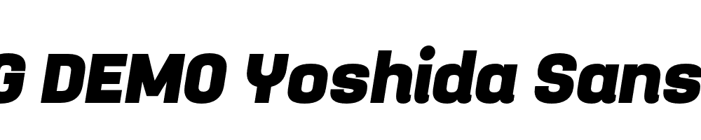  DEMO Yoshida Sans Black Italic