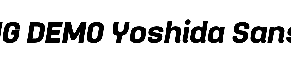  DEMO Yoshida Sans Bold Italic