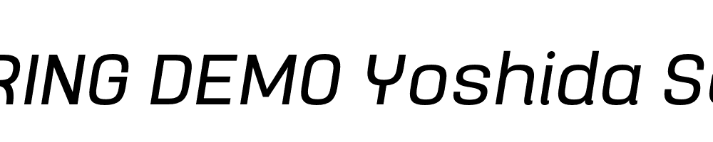  DEMO Yoshida Sans Italic