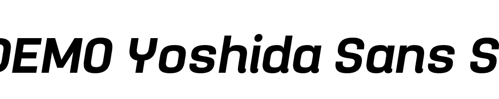  DEMO Yoshida Sans Semi Bold Italic