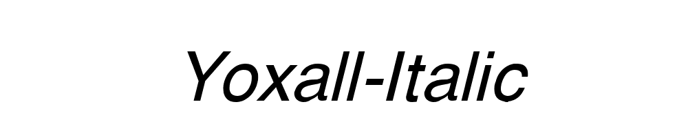 Yoxall-Italic