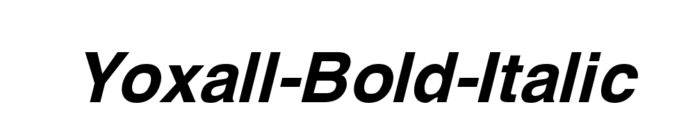 Yoxall-Bold-Italic