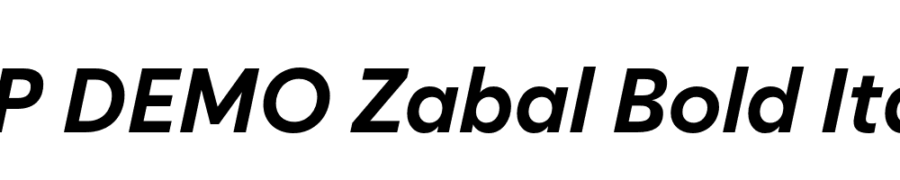 FSP DEMO Zabal Bold Italic