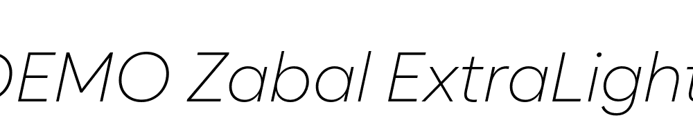 FSP DEMO Zabal ExtraLight Italic