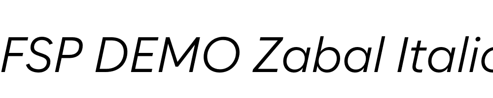 FSP DEMO Zabal Italic