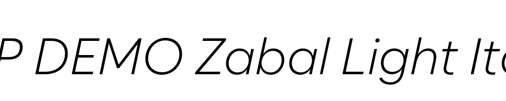 FSP DEMO Zabal Light Italic