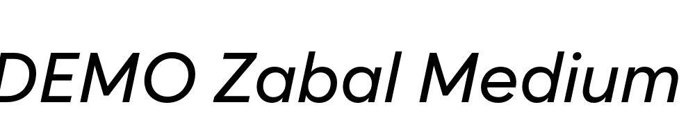 FSP DEMO Zabal Medium Italic