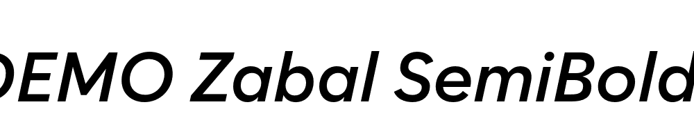 FSP DEMO Zabal SemiBold Italic