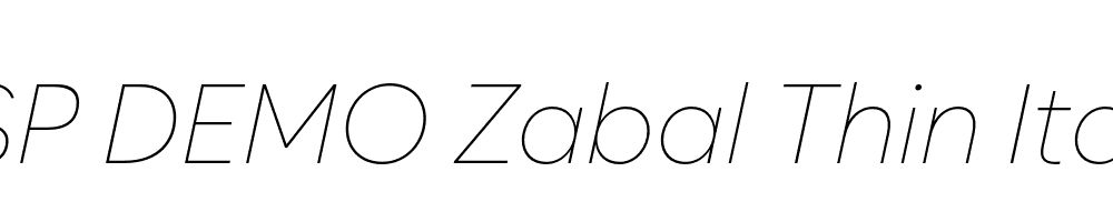 FSP DEMO Zabal Thin Italic