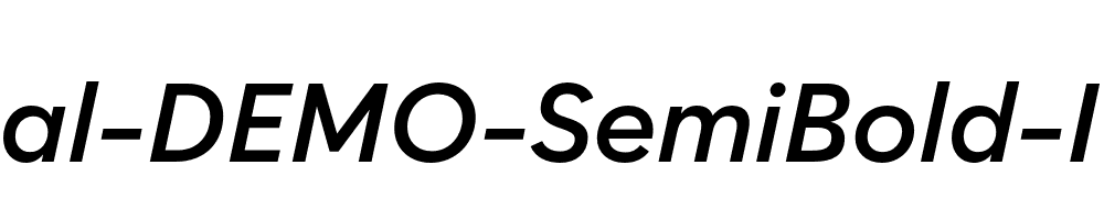 Zabal-DEMO-SemiBold-Italic