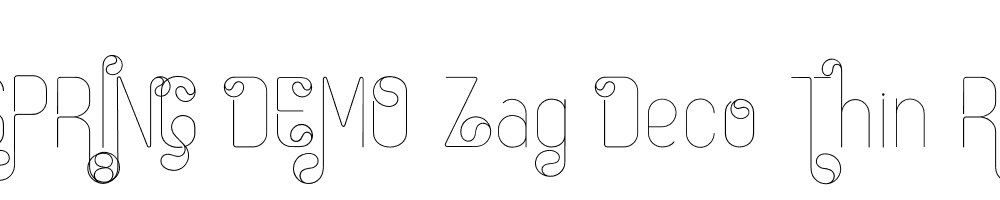  DEMO Zag Deco Thin Regular