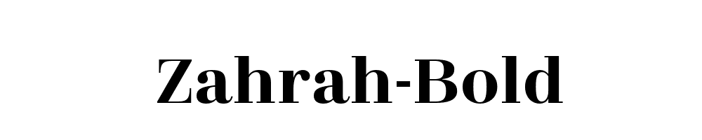 Zahrah-Bold