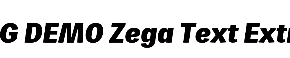  DEMO Zega Text Extrabold Italic