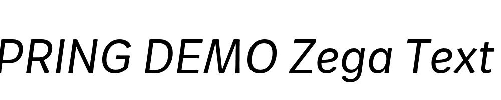  DEMO Zega Text Regular