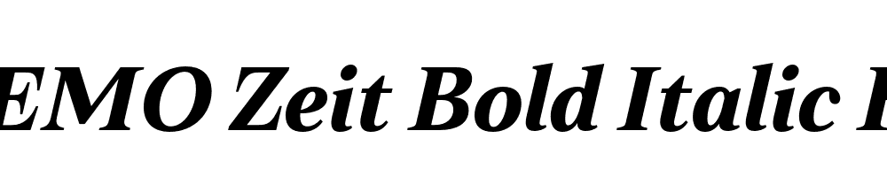 FSP DEMO Zeit Bold Italic Regular