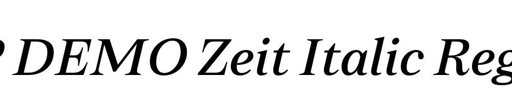 FSP DEMO Zeit Italic Regular