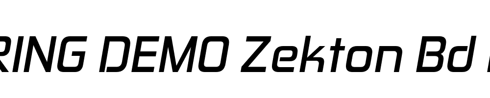  DEMO Zekton Bd Bold Italic