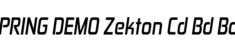  DEMO Zekton Cd Bd Bold Italic