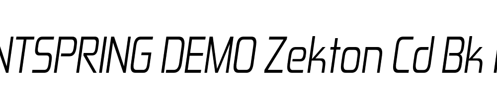  DEMO Zekton Cd Bk Italic