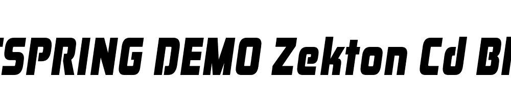  DEMO Zekton Cd Bl Italic