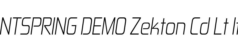  DEMO Zekton Cd Lt Italic