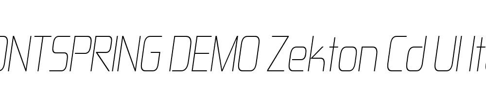  DEMO Zekton Cd Ul Italic