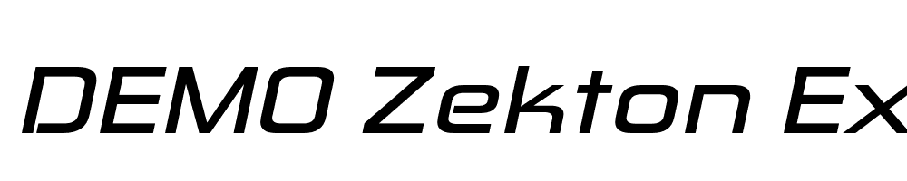  DEMO Zekton Ex Bd Bold Italic