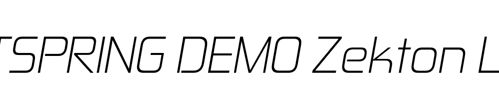  DEMO Zekton Lt Italic