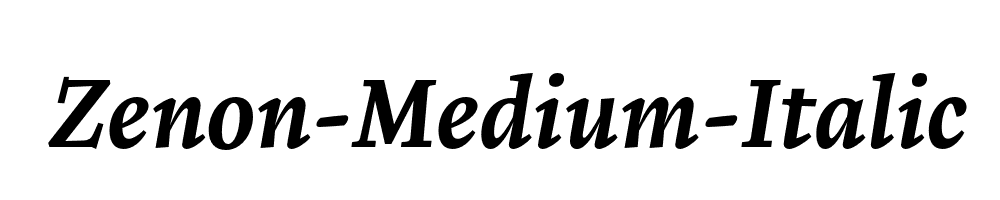 Zenon-Medium-Italic