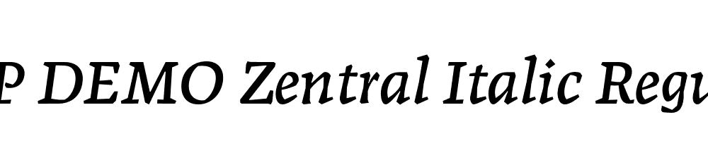 FSP DEMO Zentral Italic Regular