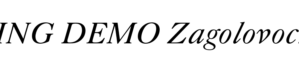  DEMO Zagolovochnaya Italic