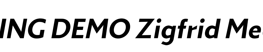  DEMO Zigfrid Medium Italic