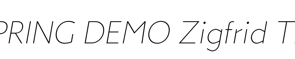  DEMO Zigfrid Thin Italic