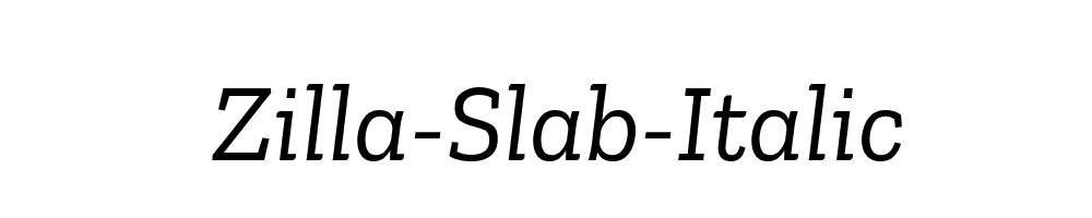 Zilla-Slab-Italic