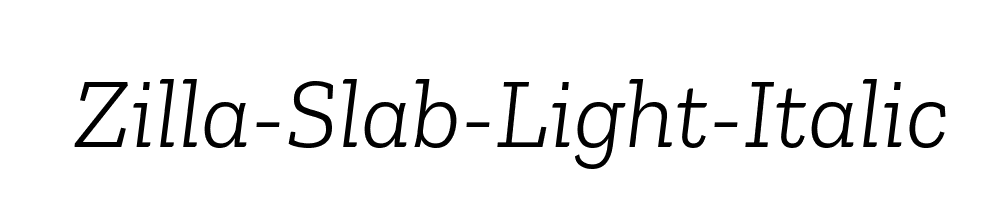 Zilla-Slab-Light-Italic