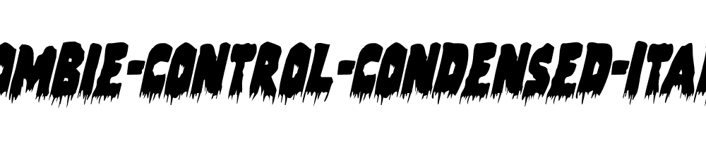 Zombie-Control-Condensed-Italic