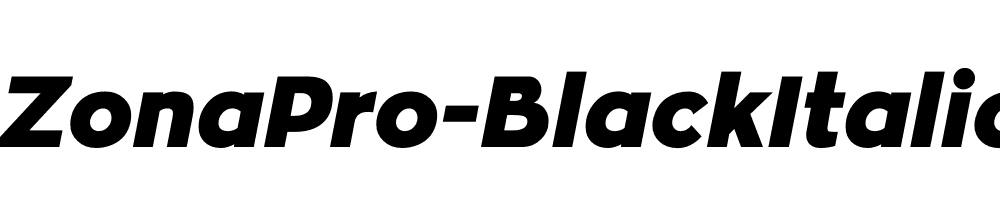 ZonaPro-BlackItalic