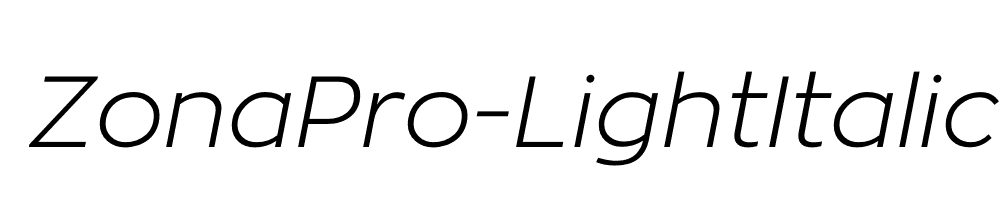 ZonaPro-LightItalic