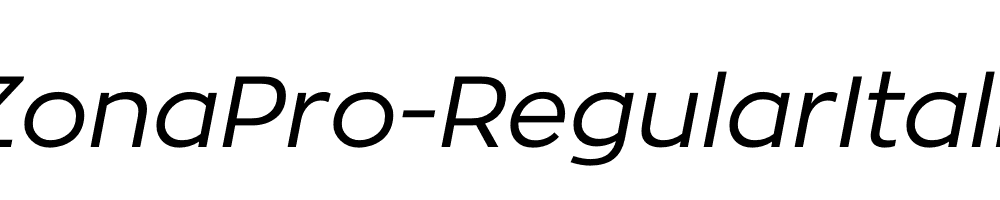 ZonaPro-RegularItalic