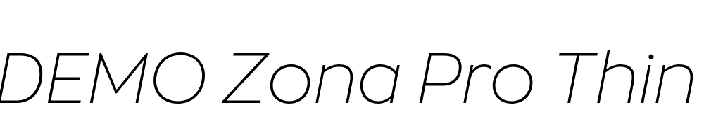 FSP DEMO Zona Pro Thin Italic