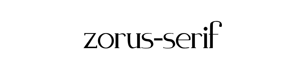 Zorus Serif