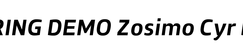  DEMO Zosimo Cyr Bold Italic