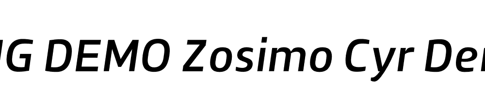  DEMO Zosimo Cyr DemiBold Italic