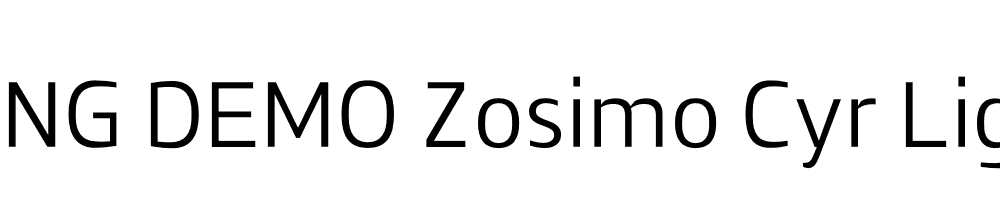  DEMO Zosimo Cyr Light Regular