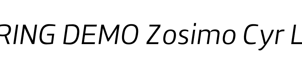  DEMO Zosimo Cyr Light Italic