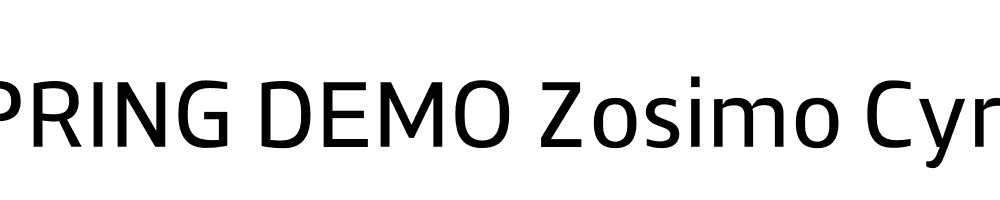  DEMO Zosimo Cyr Regular