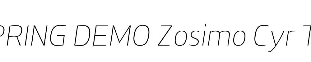  DEMO Zosimo Cyr Thin Italic